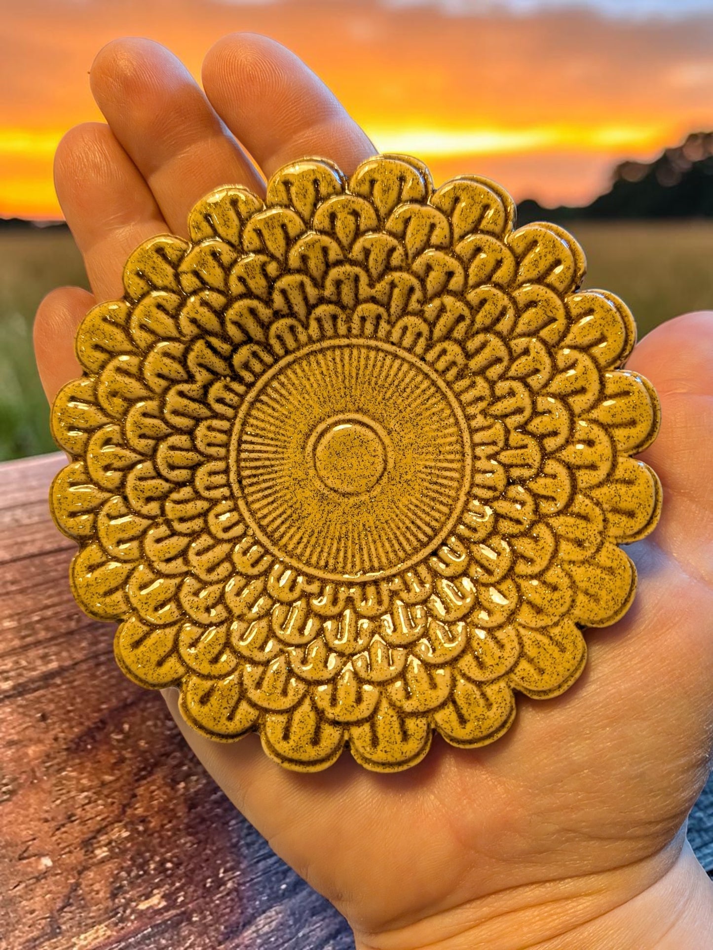 Handmade Mandala Tealight Plate - Made in Finland