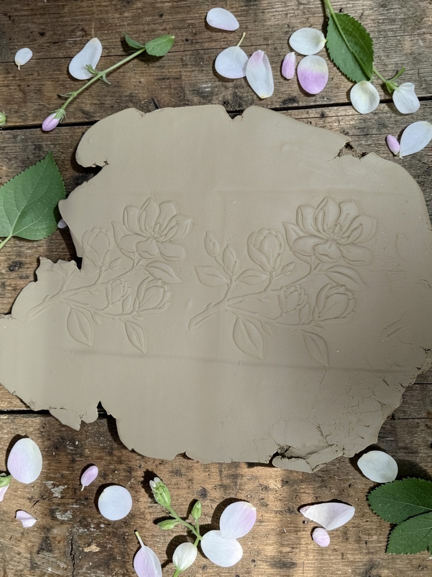 Magnolia Texture Roller – Decorative Floral Patterns for Clay