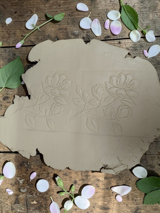 Magnolia Texture Roller – Decorative Floral Patterns for Clay