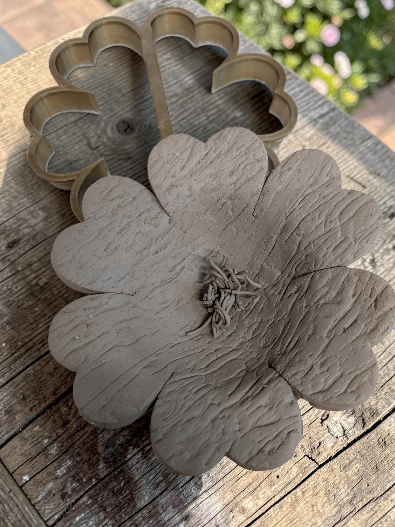 Flower shaped pottery and ceramic clay cutter tool by Icewood Atelier