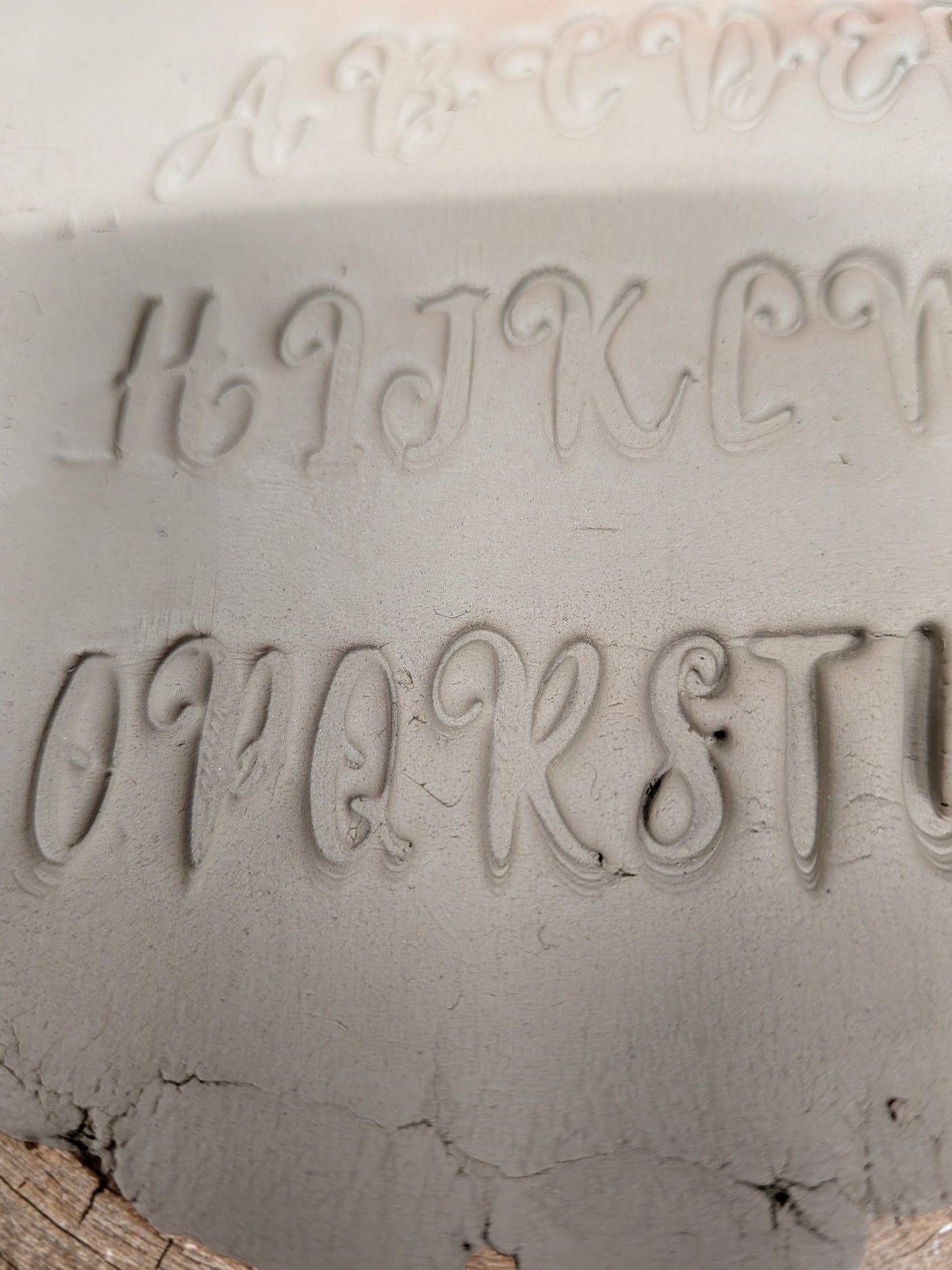 Magnolia Script Scandinavian Alphabet Stamp Set for Clay