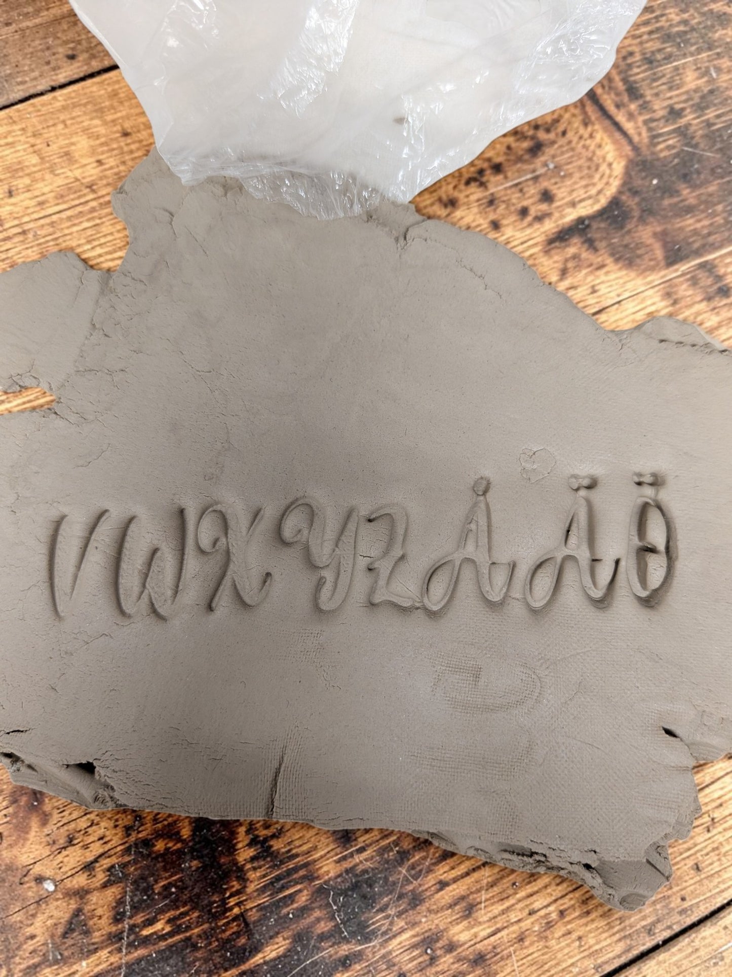 Magnolia Script Scandinavian Alphabet Stamp Set for Clay