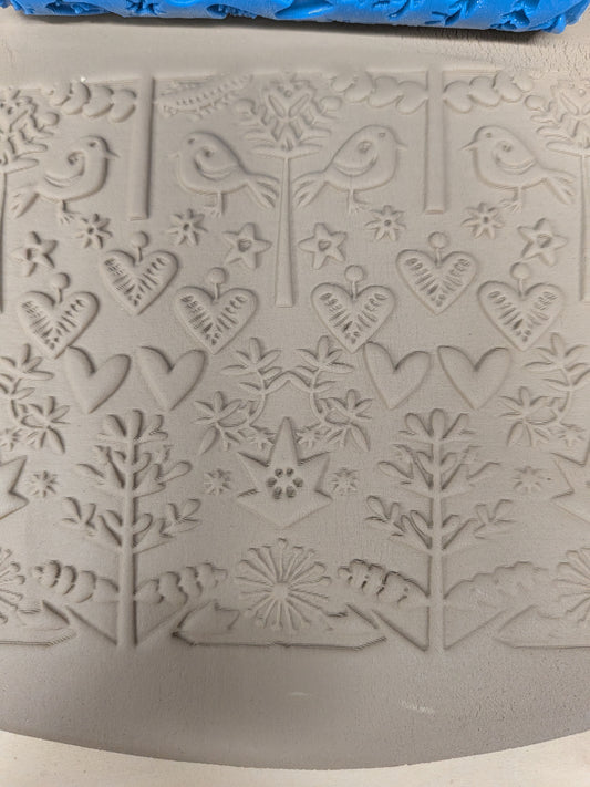 Nordic Christmas Folk Pattern Roller for Clay