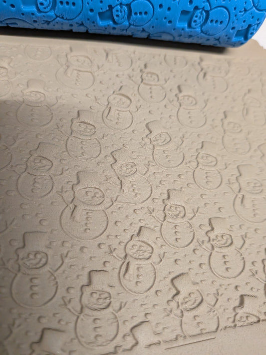 Snowman Pattern Roller – Winter Texture Roller for Clay