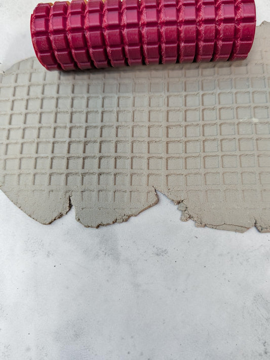 Grid Pattern Roller – Waffle Texture Roller for Clay