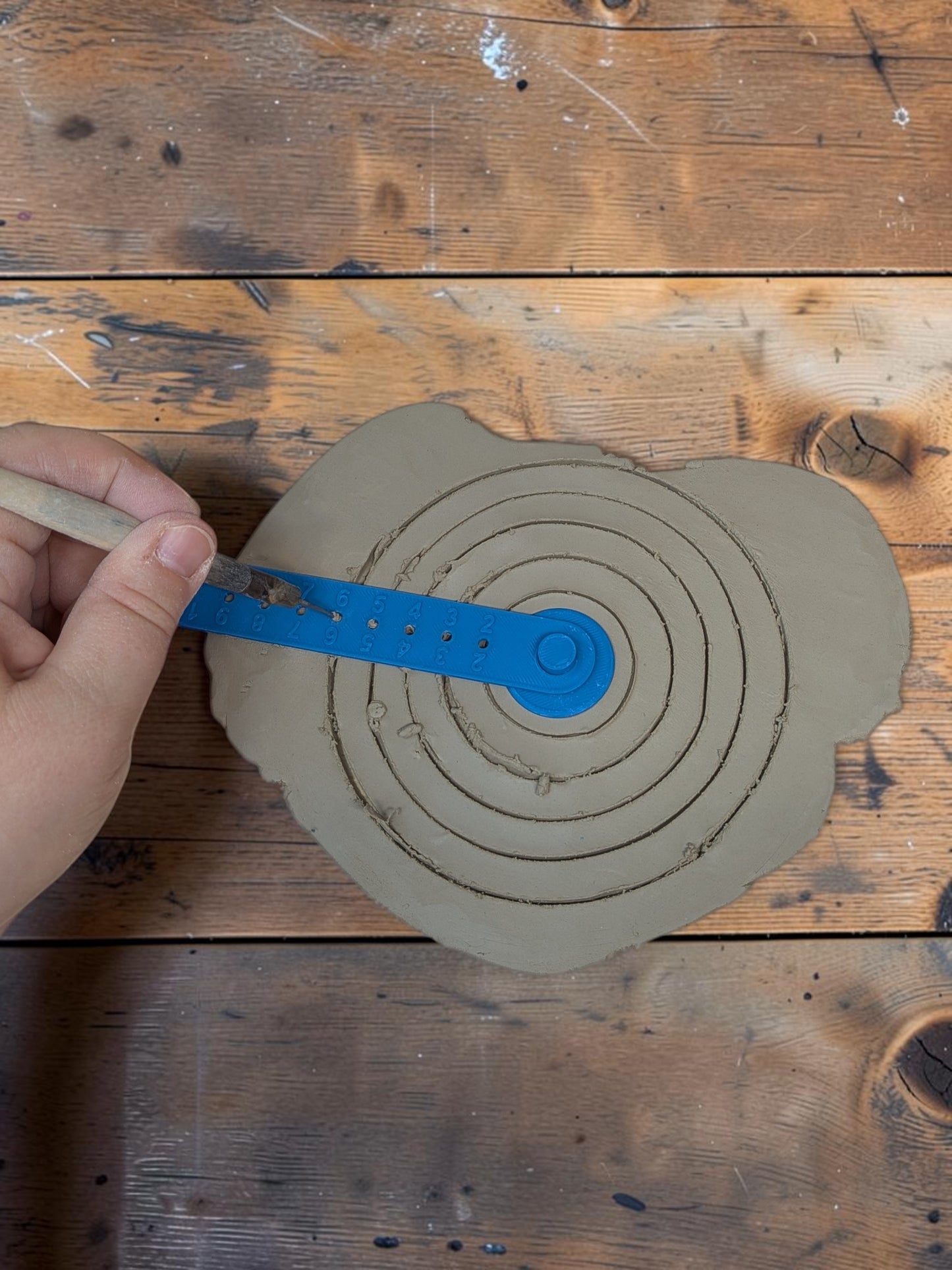 Adjustable Circle Cutting Guide (2-10 cm) for Clay | 3D Printed Pottery Tool