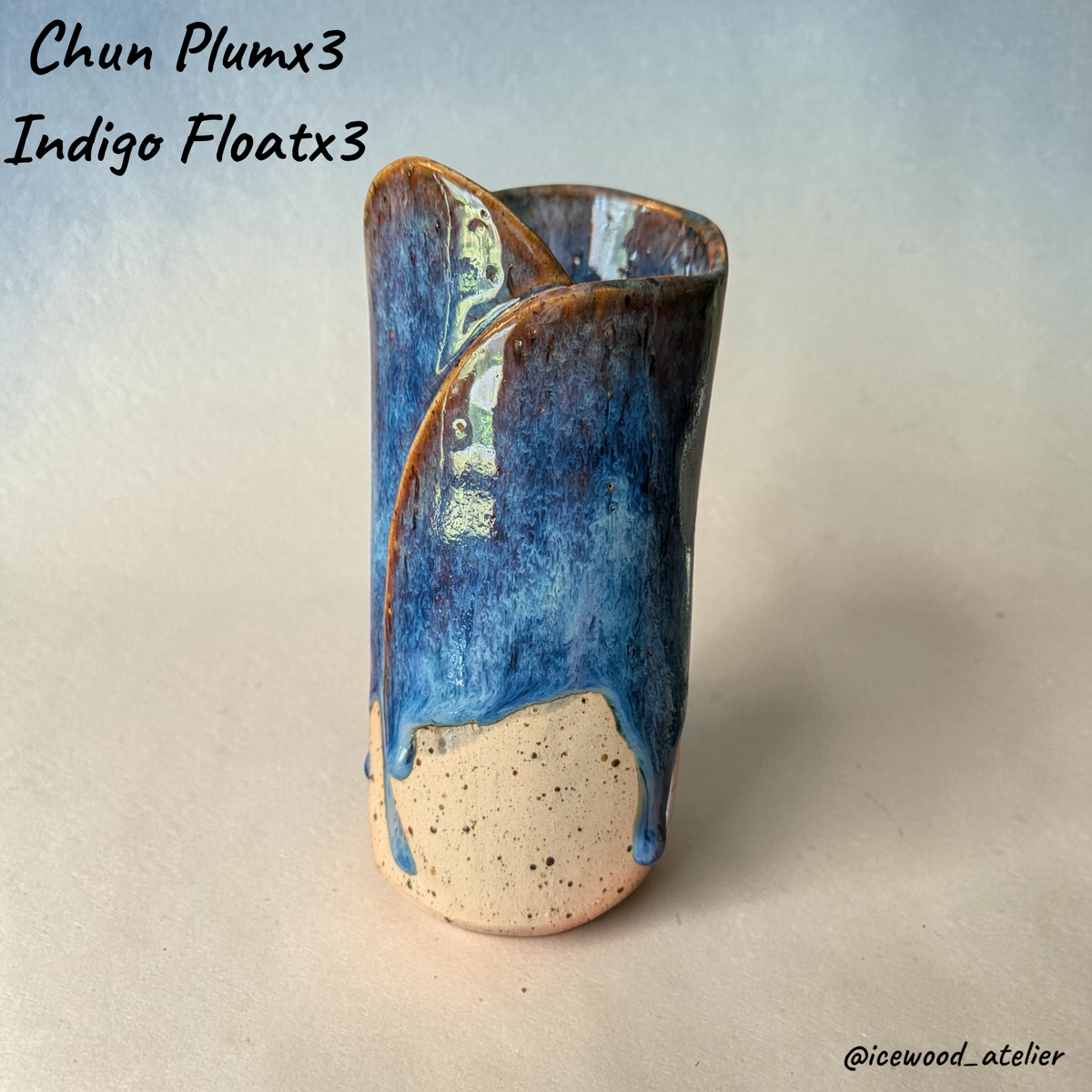 Chun Plum + Indigo Float Layering Duo – Stoneware Glaze Bundle, 2×472ml