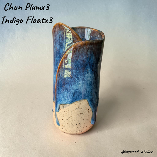 Chun Plum + Indigo Float -kerrostusduo – kivitavaralasite, 2×472ml