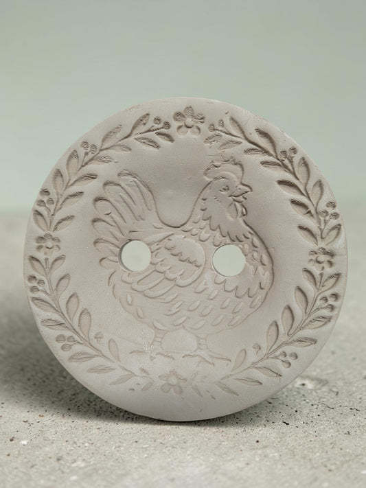 Hen & Floral Wreath Pattern Roller