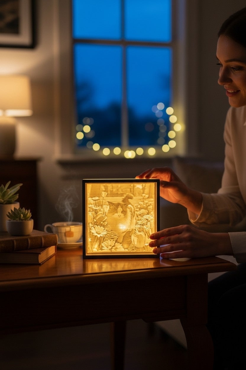 Personoitu  Valokuvavalaisin omasta valokuvasta