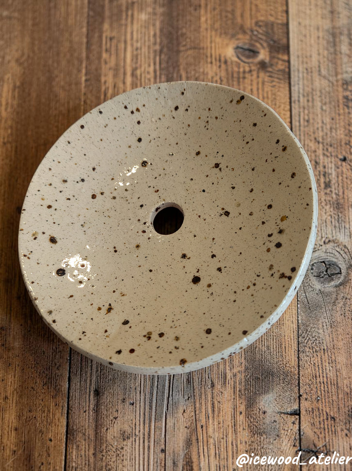 Round Soap Dish Clay Cutter – With Center Drainage Hole | 3D Printed Pottery Tool