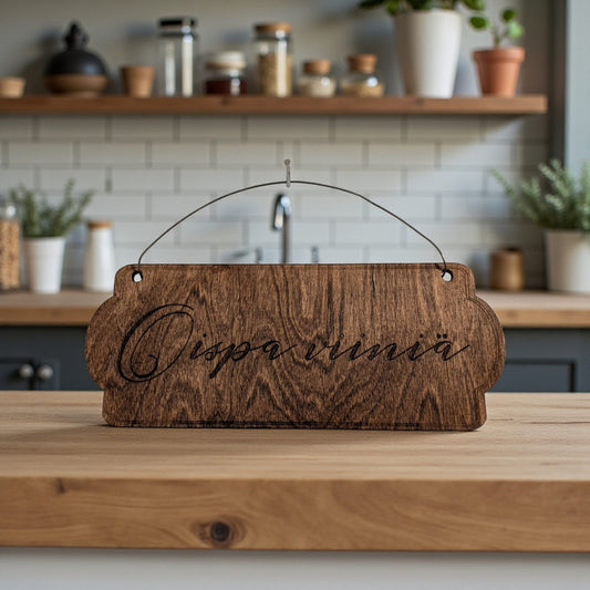 Wooden Text Sign – ready-made phrases or your own text