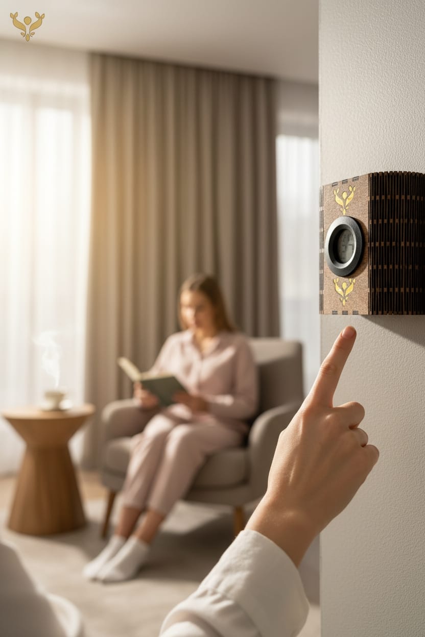 Kajo-mittarilaatikko – Lämpö- ja kosteusmittari puukehyksessä (sisäkäyttöön)