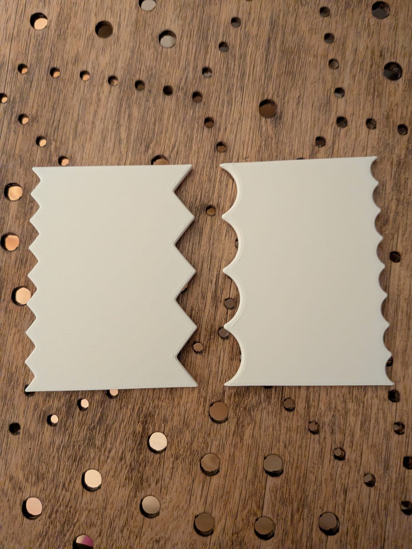 3D-tulostettu dreijausripa Zigzag- tai Scallop-profiililla
