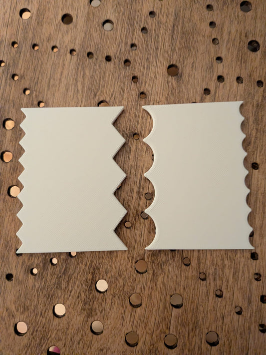 3D-tulostettu dreijausripa Zigzag- tai Scallop-profiililla