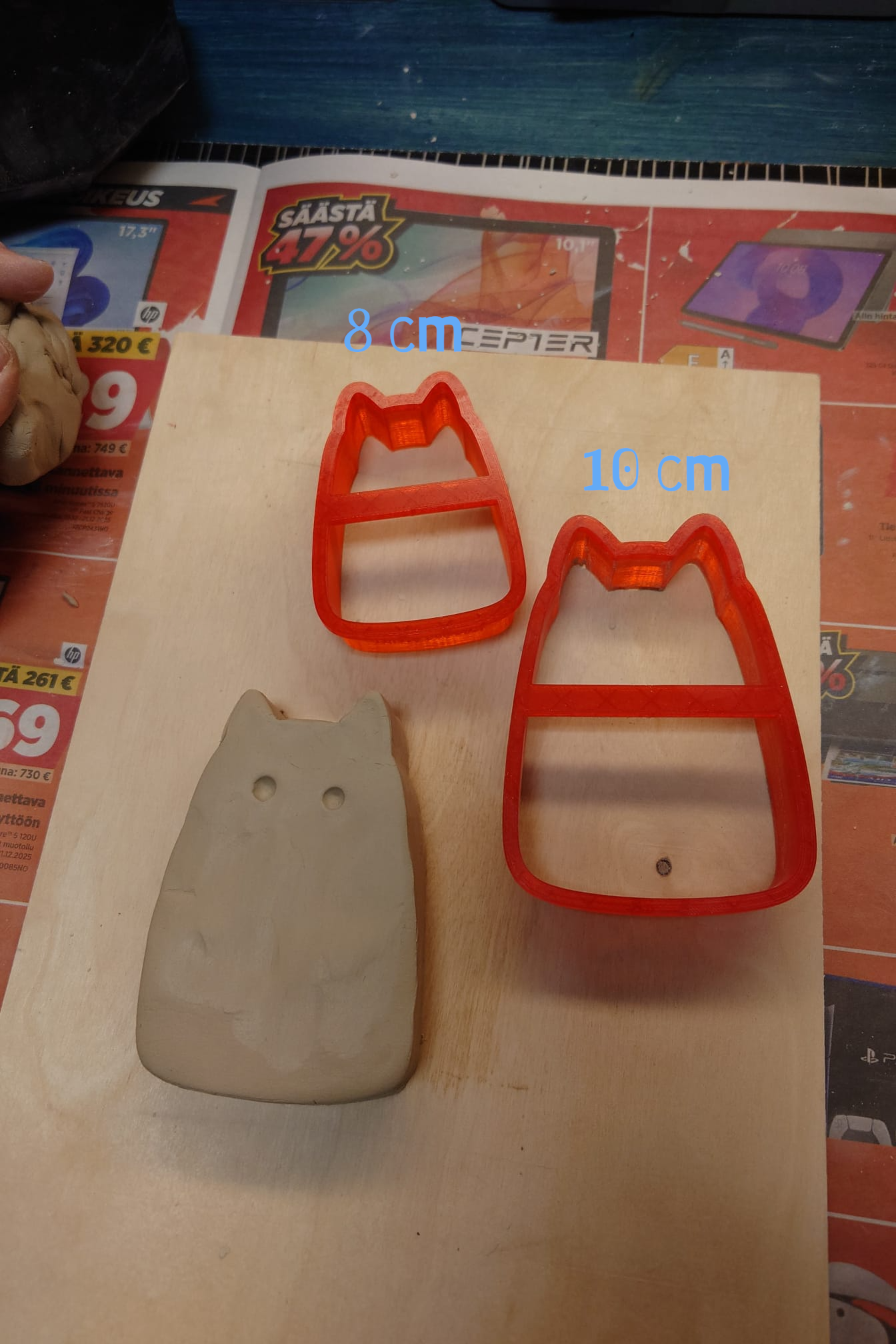 Thick Cat Clay Cutters - Extra height for making standing statues *VIDEO*