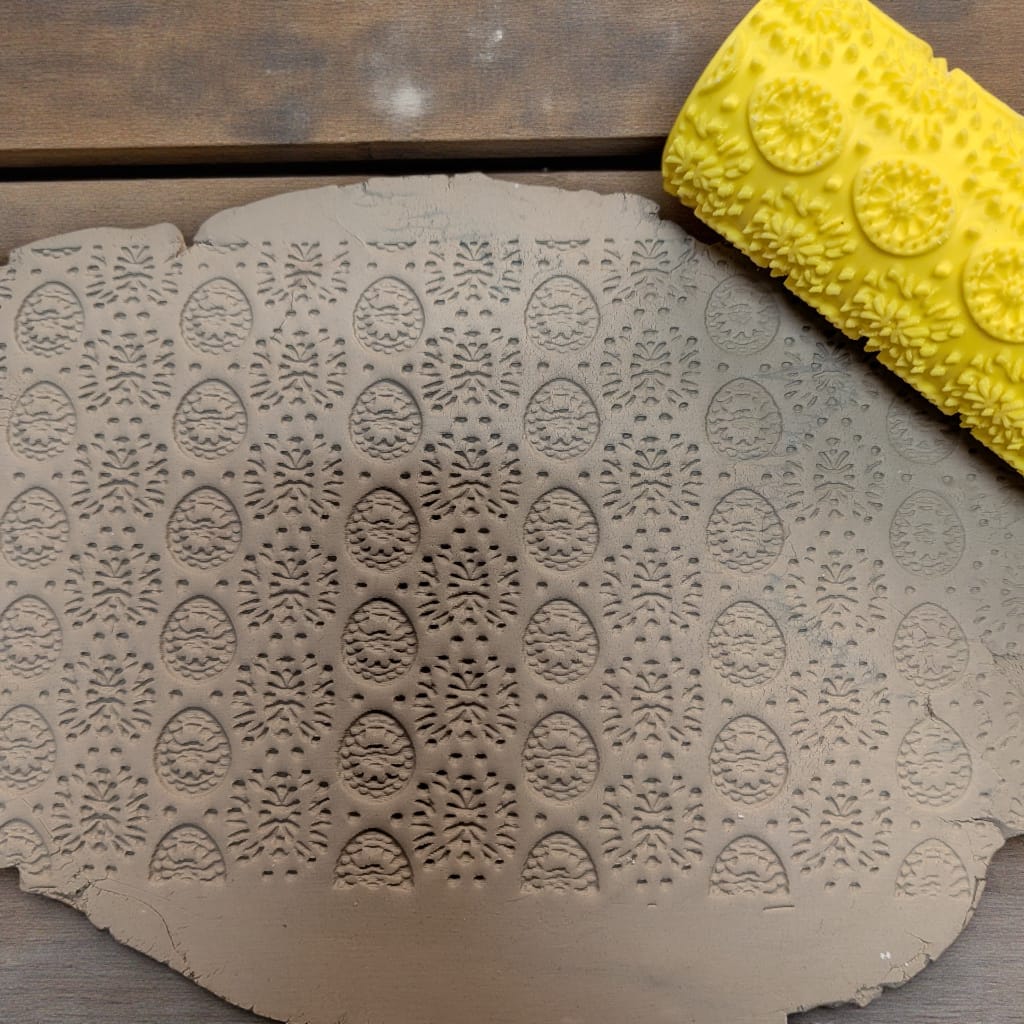 Easter Egg Pattern Roller — effortless spring textures for your clay work