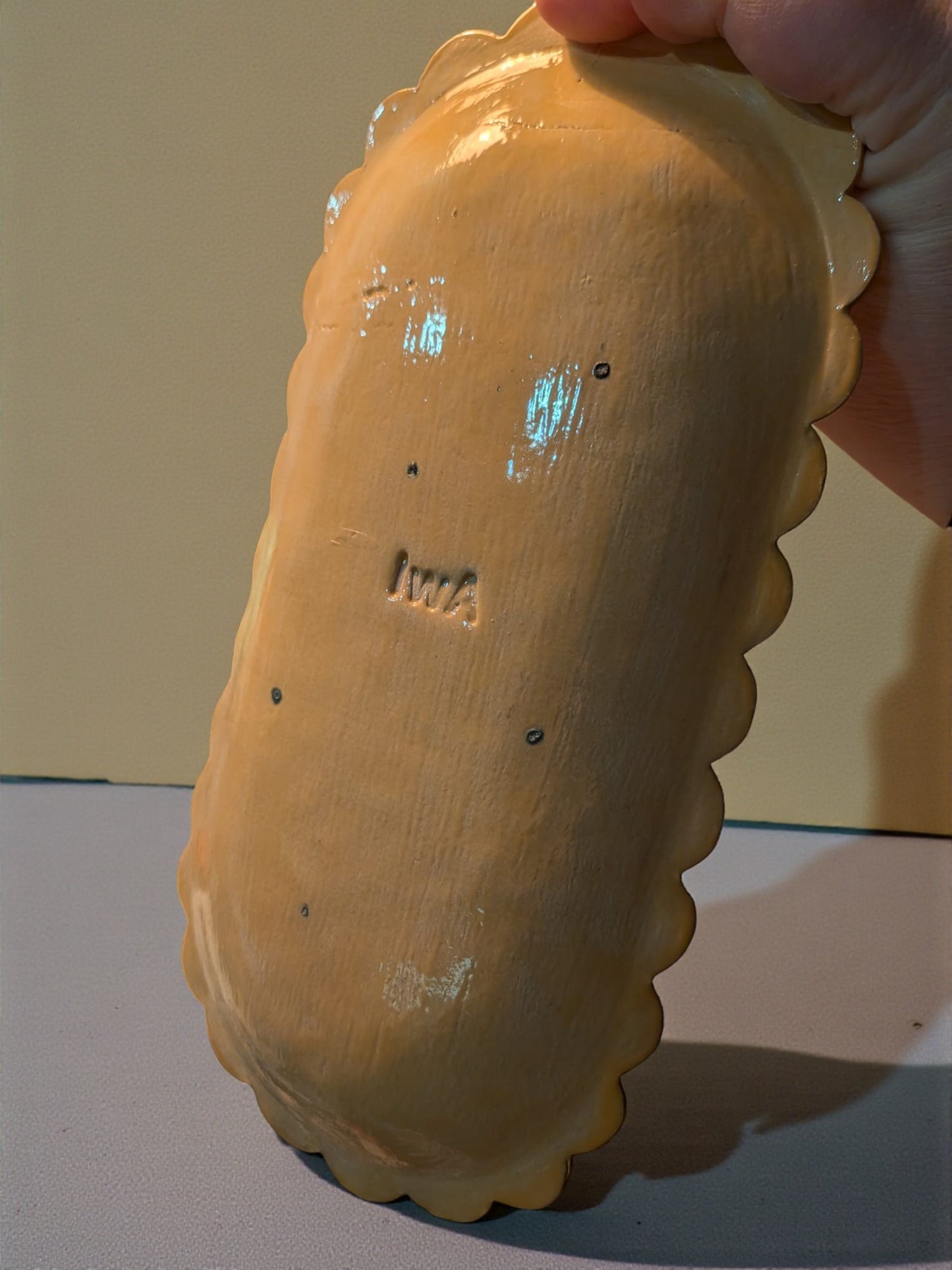 Handmade ceramic serving dish made in Finland
