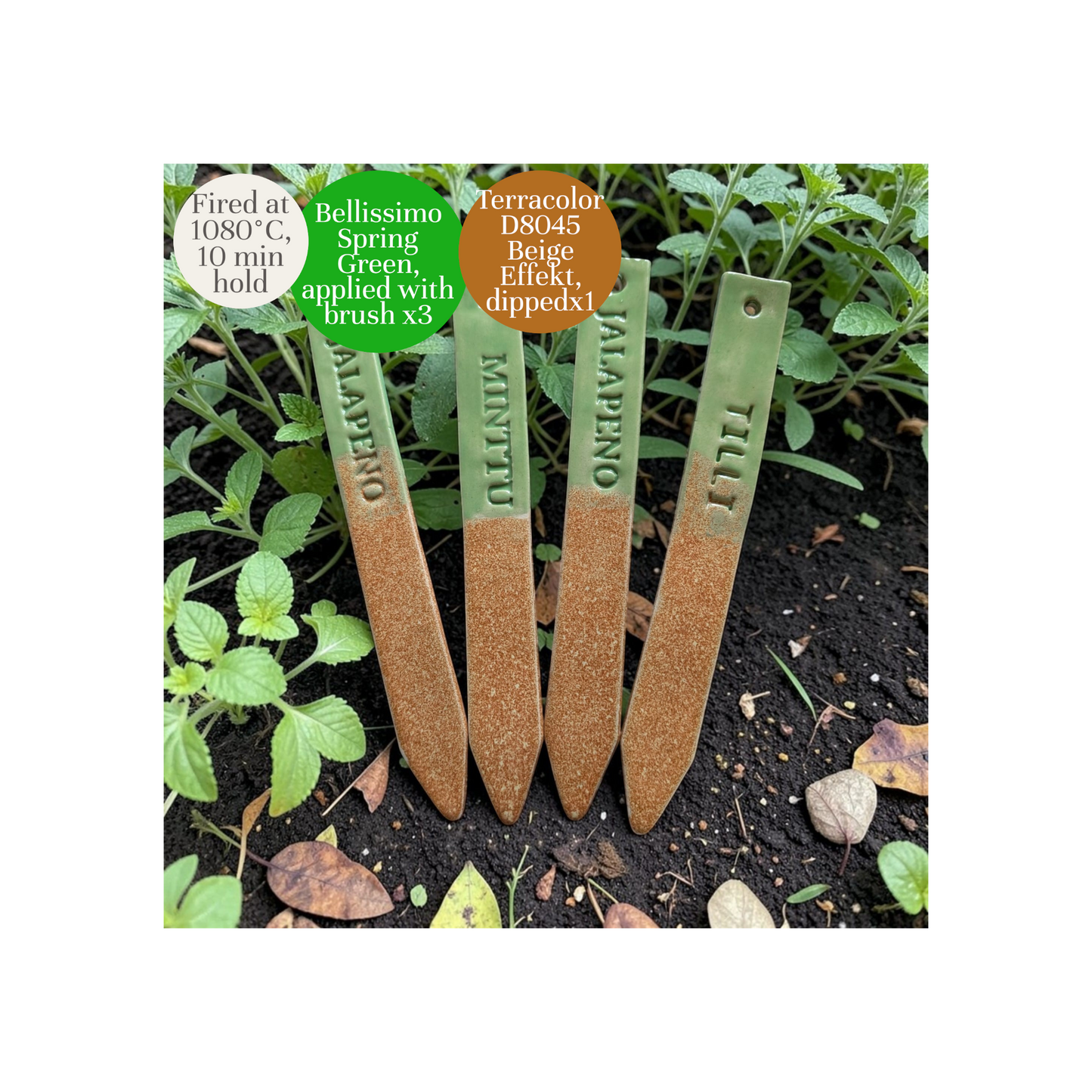 Garden Chili Plant Marker -leimasinsetti – 3D-painettu savileimasarja keramiikkaa ja askartelua varten