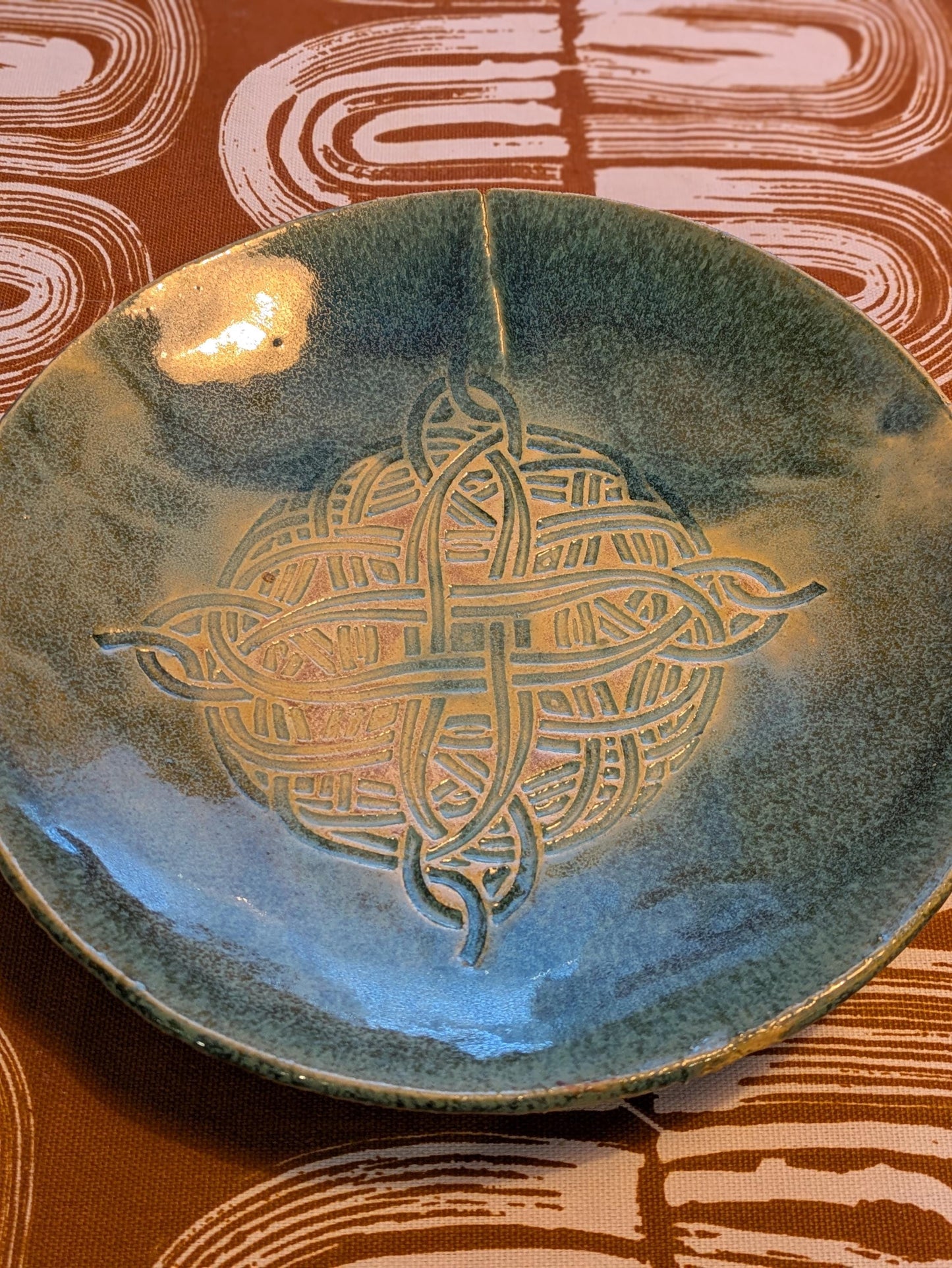 Celtic Knot Pattern Stamp for Pottery | Clay Texture Tool | Handmade Ceramic Decor Tool