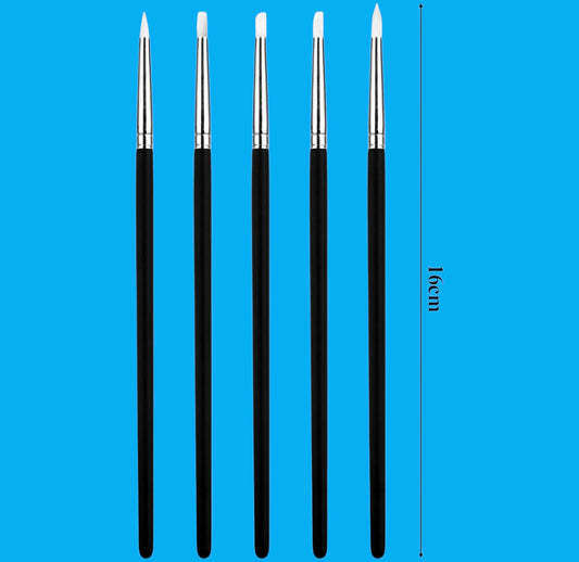 Precision Silicone-Tipped Sculpting Tools (5 pcs)