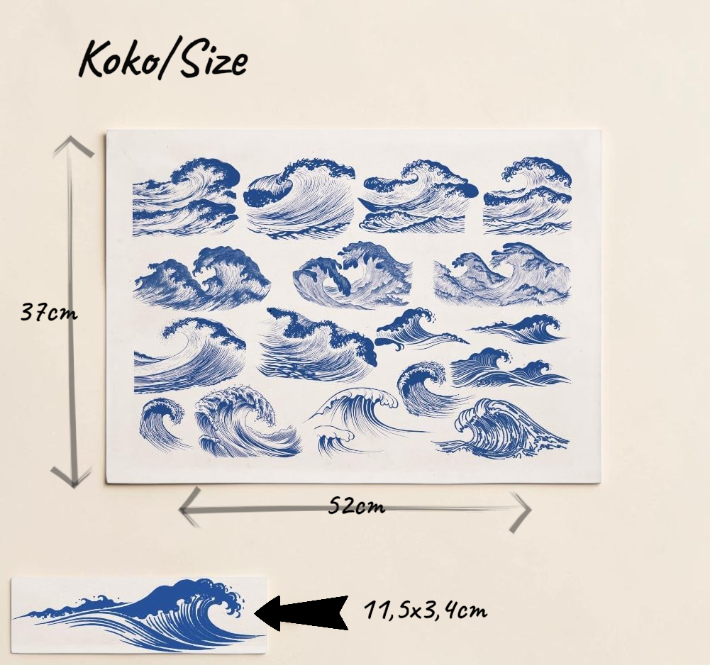 Wave Underglaze Transfer Sheet