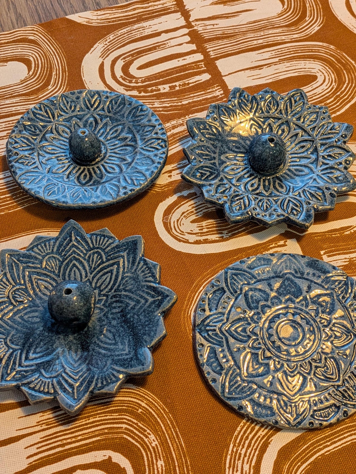 Mandala Pottery Texture Plate - savi koristelu työkalu