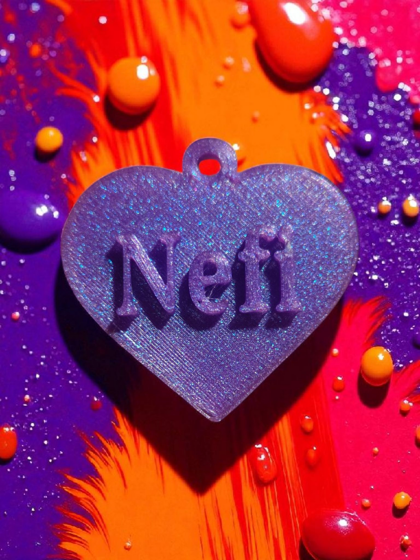 Personalized 3D Printed Heart Tag