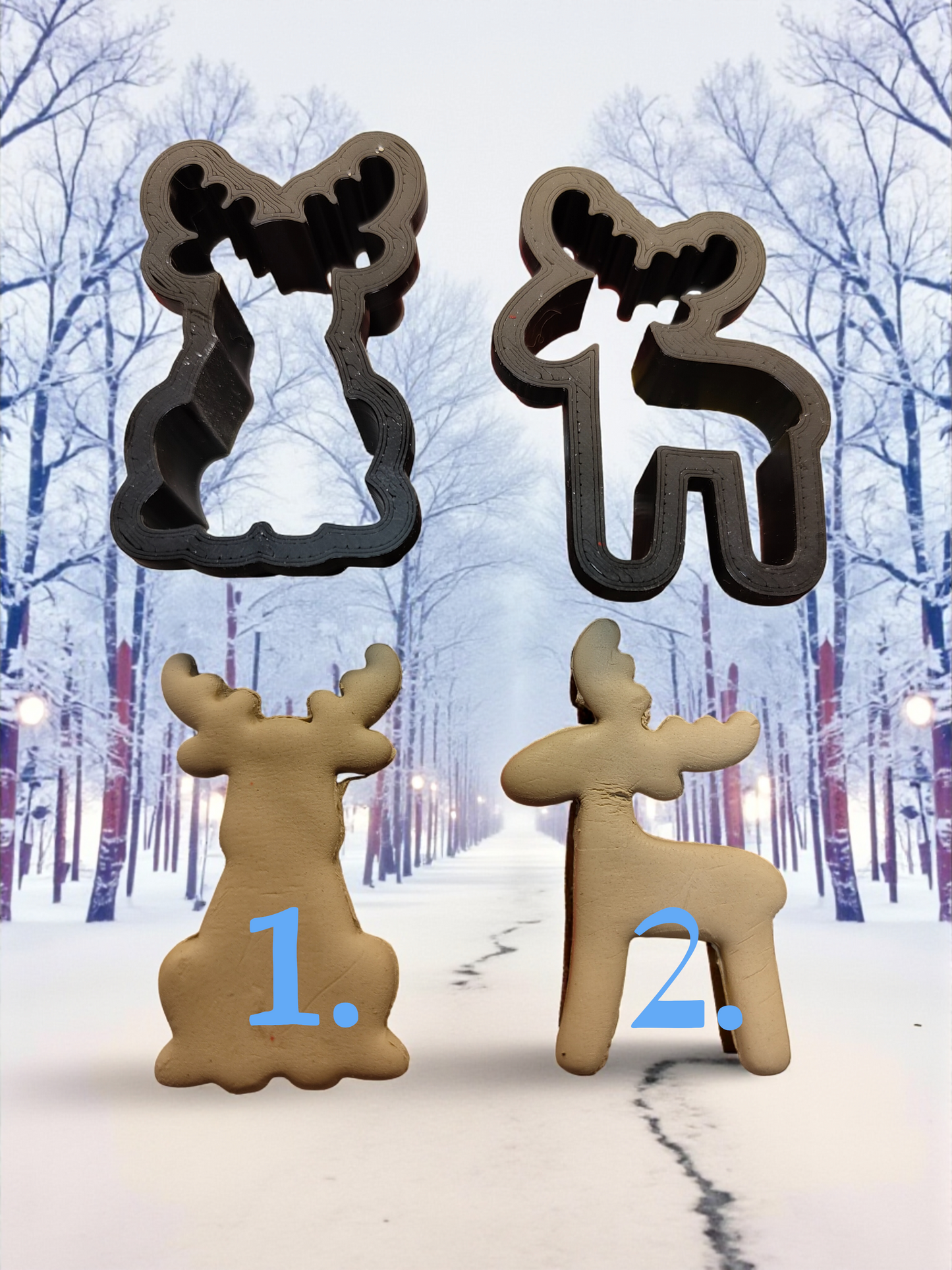 Reindeer Clay Cutters